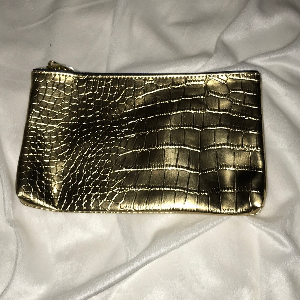 Gold makeup bag/clutch